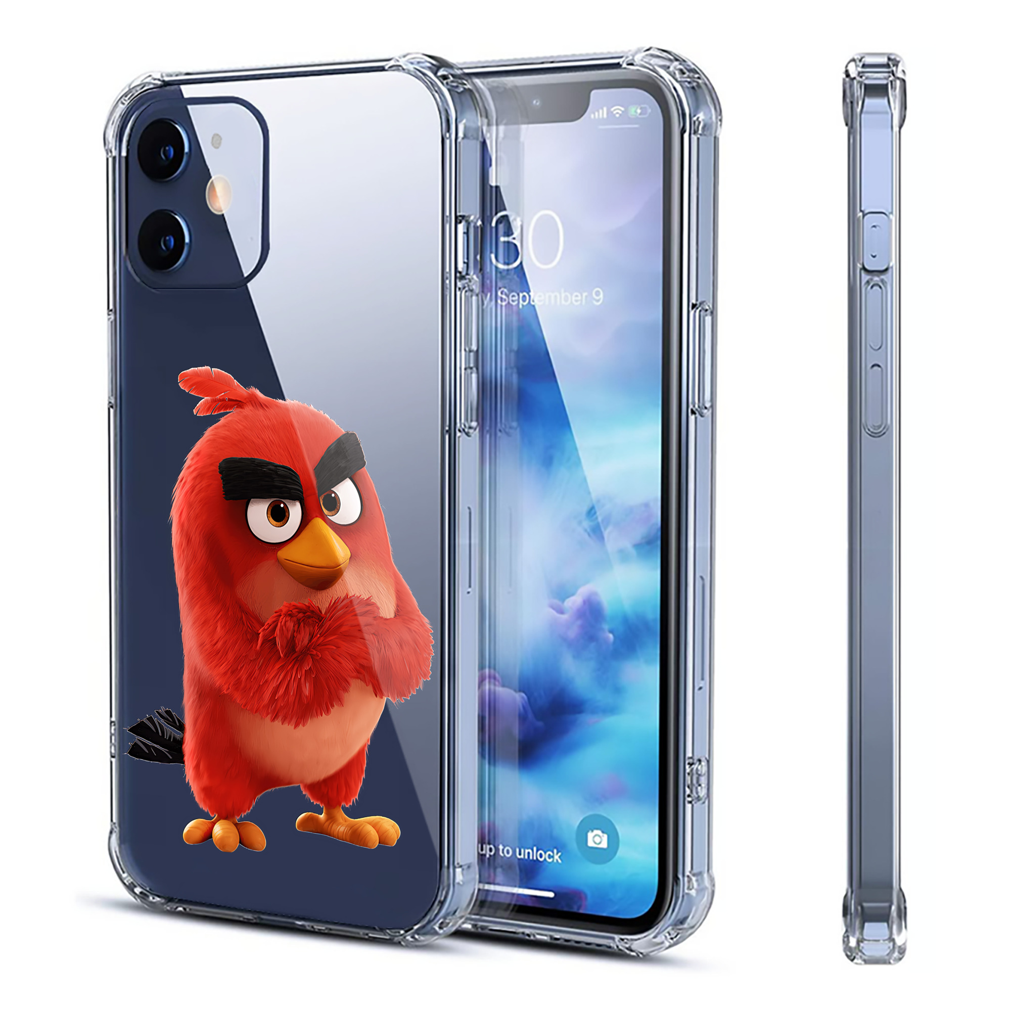（画像用） Angry Birds アングリーバード 【iPhone 12シリーズ対応】透明スマホケース（クリアソフトケース）